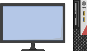 実際に配布するデスクトップPCのイラスト概観