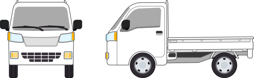 実際に配布する軽トラックのイラスト概観